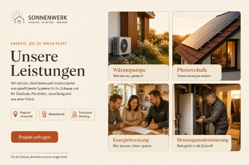 Leistungsseite für lokalen Dienstleister
